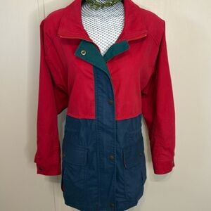 London Fog limited edition all weather jacket zip and button closure Lined p med